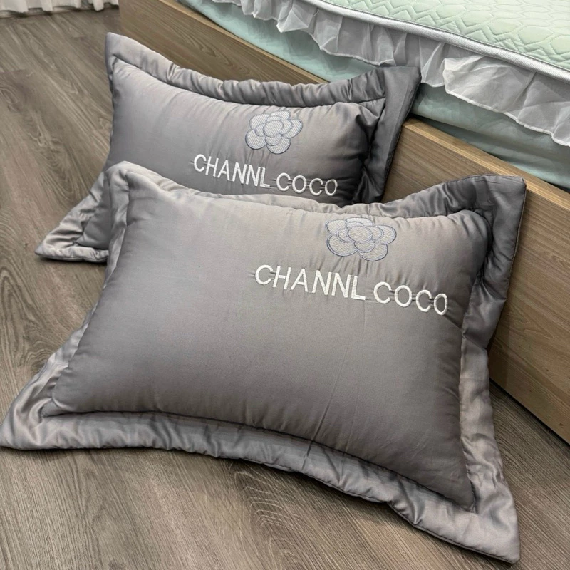 Đôi vỏ gối nằm lụa satin trần bông cao cấp hàng dầy đẹp