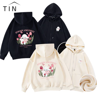 Áo Khoác Nỉ Hoodie Zip Romantic Nam Nữ Form Rộng Unisex