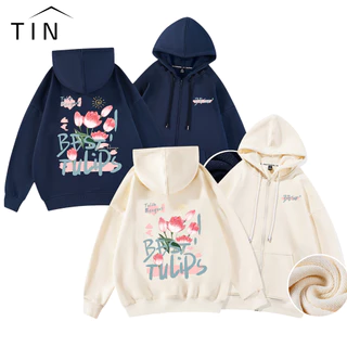 Áo Khoác Nỉ Hoodie Zip Tulips Local Brand Nam Nữ Form Rộng Unisex