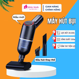 Máy hút bụi cầm tay mini không dây lực hút 20.000Pa, Công suất 120w máy hút bụi đệm cực tiện lợi _HB01S