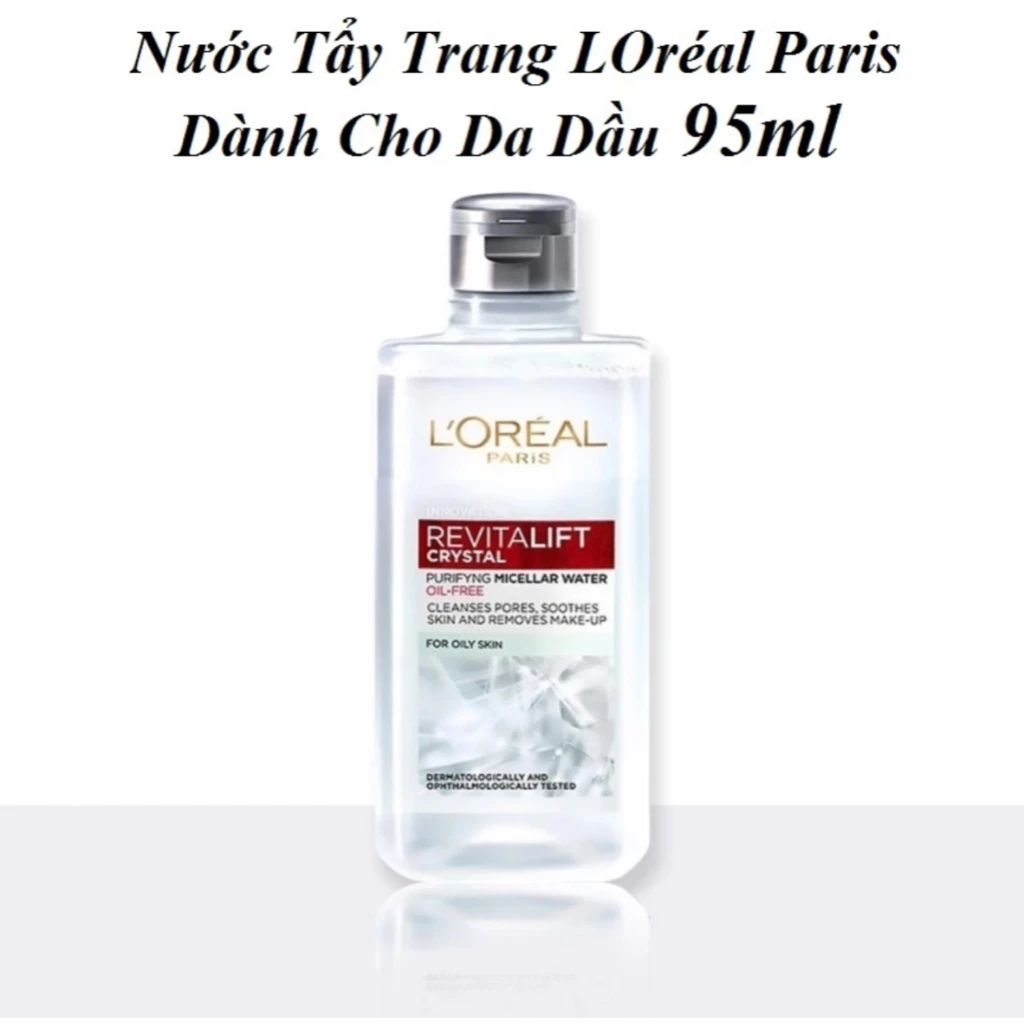 Nước Tẩy Trang LOréal Paris Dành Cho Da Dầu 95ml Revitalift Crystal Purifying Micellar Water