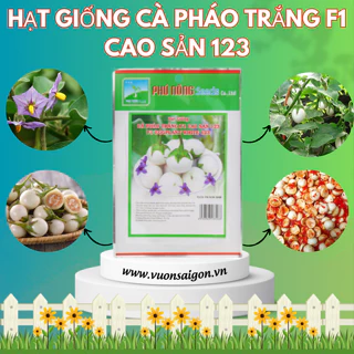 Hạt Giống Cà Pháo Trắng F1 Phú Nông hạt giống chắc khỏe, tỉ lệ nẩy mầm >95% (Vườn Sài Gòn - Vuon Sai Gon)