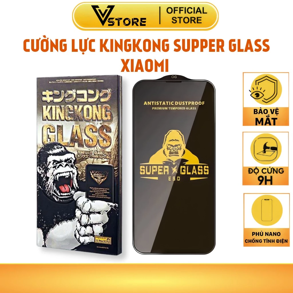 kính cường lực xiaomi redmi note 9 4g 5g/ note 9s/ note 9t pro max kingkong miếng dán bảo vệ màn hình xiaomi redmi note