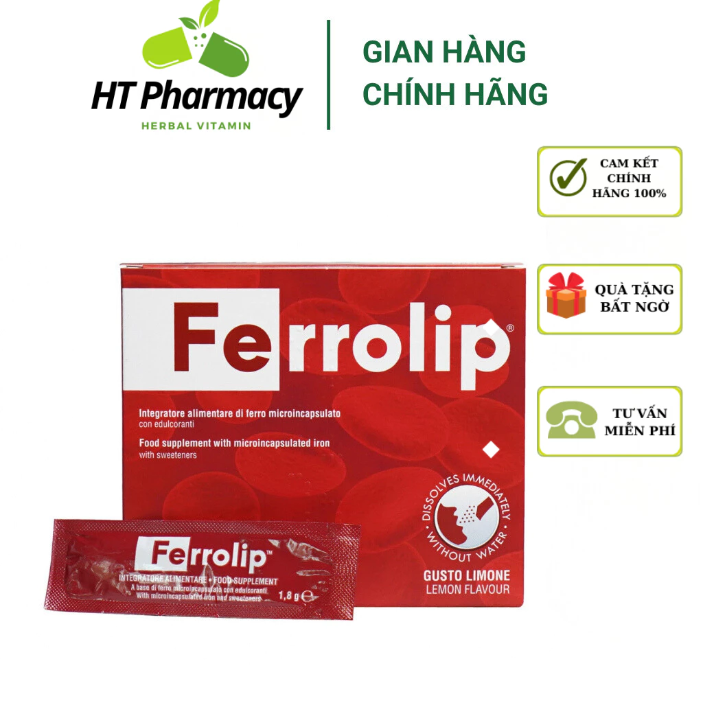 Sắt sinh học Ferrolip liposome, sắt bột  bổ sung sắt cho mẹ bầu người thiếu máu