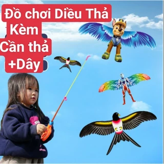 Đồ Chơi Diều Cần Câu 3D Mini  Cho Bé Họa Tiết Hoạt Hình Dễ Thương Kèm Cần Câu Và Dây Thả