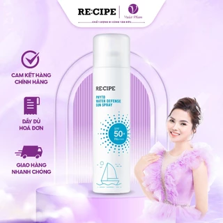 Xịt Chống Nắng Recipe Phyto Water Defense Sun Spray  Bảo Vệ Da, Dưỡng Ẩm, SPF50+ PA++++ - chai 180ml - VioletPham