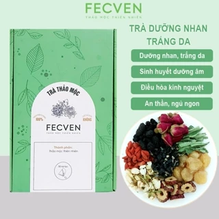 Trà Dưỡng Nhan Trắng Da Fecven - Giúp Dưỡng Nhan Trắng Da, Ngăn Ngừa Lão Hóa, Sinh Huyết Dưỡng Âm - Hộp 30 Túi Lọc