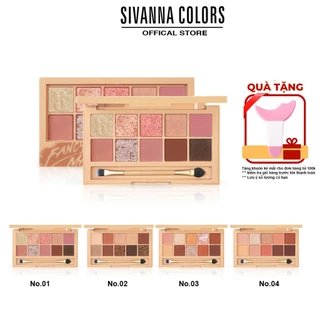 Bảng Phấn Mắt Sivanna Colors Fancy Makeup Pro Eye Palette10 Ô - 4 Tone Màu Thái Lan HF180