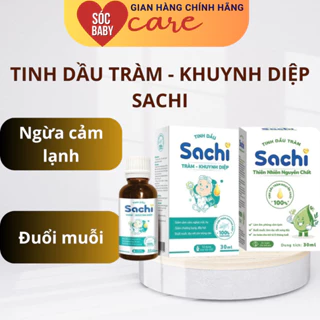 Tinh dầu Tràm - Khuynh diệp Sachi cho bé phòng cảm lạnh, đuổi muỗi CHÍNH HÃNG 30ml