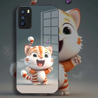 Ốp Lưng OPPO RENO 6Z 5G, RENO 6 PRO 5G Lưng Kính Cường Lực, Thiết kế bộ 12 con giáp siêu cute