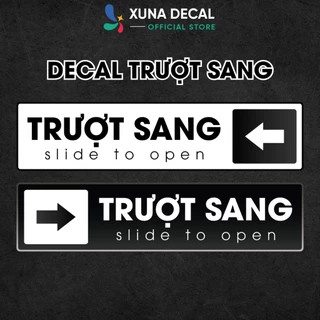 Decal Trượt Sang, Trượt Sang Trái Phải, Decal Kéo Cửa Trượt, Sticker Cửa Kéo Lùa Ngang, Chống Nước, Không Phai, Dán Cửa