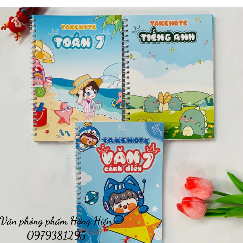 Combo 3 cuốn TAKENOTE lớp 7 ( Toán- Văn Cánh diều-Tiếng anh)