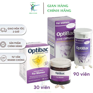 Optibac tím For Women Men vi sinh phụ khoa chăm sóc vùng kín cho phụ nữ, mẹ bầu, sau sinh tăng sức đề kháng -HSD 07/2025