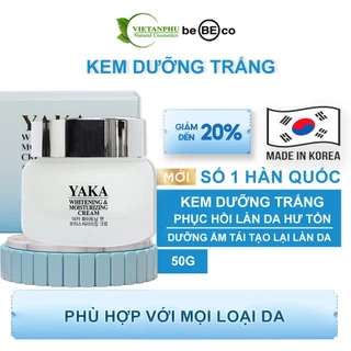 Kem trắng da -cấp ẩm phục hồi làn da hư tổn ngăn chặn lão hóa mờ thâm mịn da YAKA Whitening & Moisturizing Cream 50g