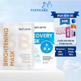 MẶT NẠ TRẮNG DA SKINAVIS BRIGHTENING MASK & MẶT NẠ PHỤC HỒI DA SKINAVIS RECOVERY MASK