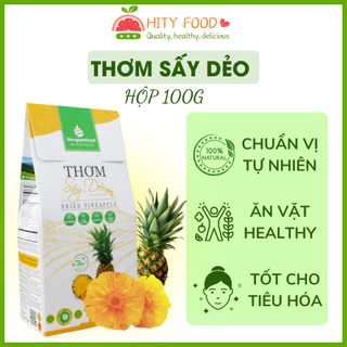 Thơm sấy dẻo Nonglamfood hộp 100g | Ăn vặt healthy, tốt cho sức khỏe, hỗ trợ ăn kiêng