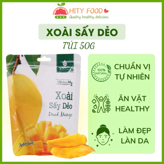 Xoài sấy dẻo Nonglamfood túi 50g | Ăn vặt healthy, tốt cho sức khỏe, hỗ trợ ăn kiêng