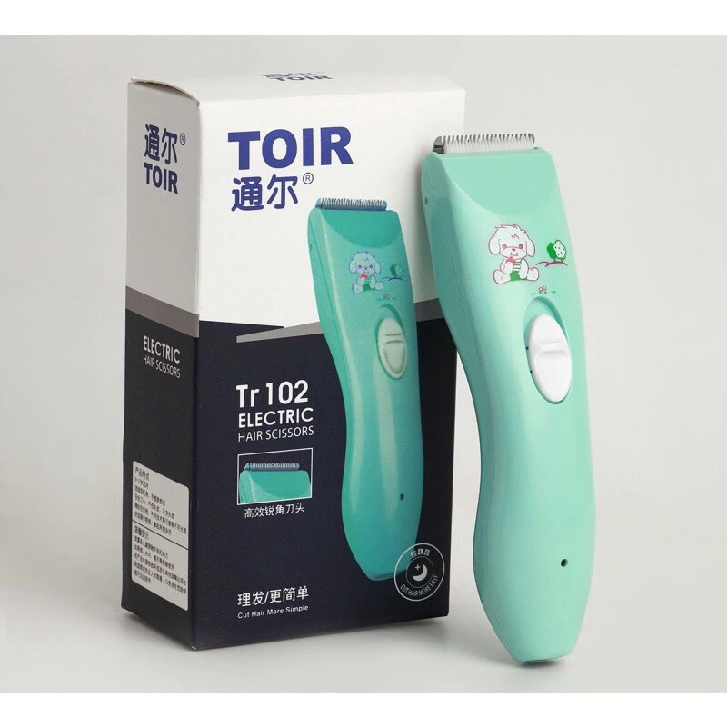Tông đơ cắt tóc cho bé cầm tay sạc điện TOIR tiếng ồn thấp hình con cún