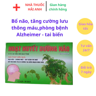 Hoạt huyết dưỡng não,bổ não GINKOBILOBA.Giúp tăng cường trí nhớ,phòng tai biến,giảm đau đầu,chóng mặt