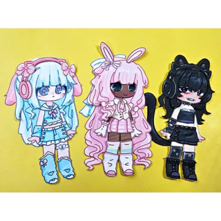 Đồ chơi Búp bê Melody, Kuromi, Cinamoroll phong cách Anime - Búp bê giấy Pighandmade