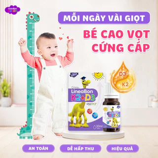 VITAMIN D3K2 LINEABON CHO BÉ NGỦ NGON CAO LỚN (hàng chính hãng)