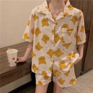 Bộ đồ ngủ Pyjama  chất lụa kate Thái mềm mại có siêu nhiều họa tiết đáng yêu VINIA M452