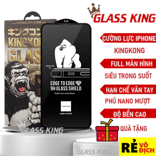 Kính cường lực Kingkong cho iPhone 11 12 13 14 15 Pro Max X XR XS XSMAX 7 8 plus promax 11pro 12pro 13pro 14pro 15pro