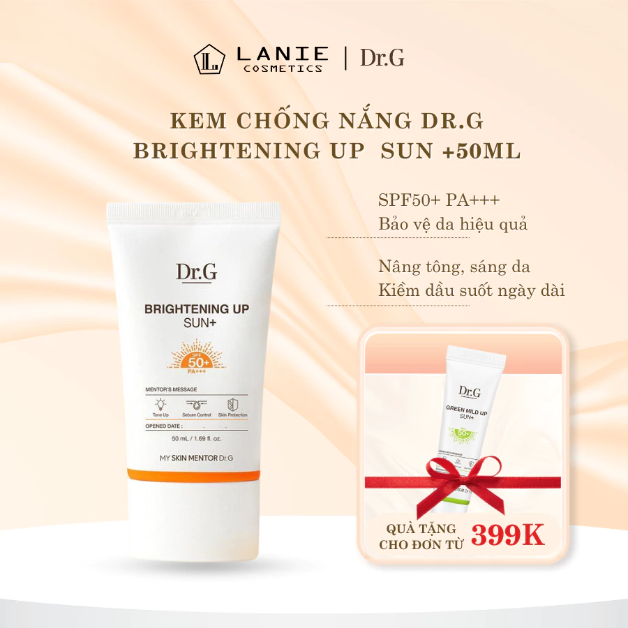 Kem chống nắng dưỡng sáng da Dr.G Brightening Up Sun+ SPF50+ PA+++ 10ml