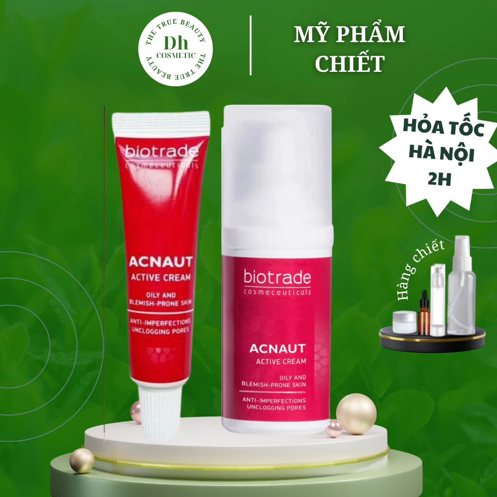 Chấm mụn Biotrade Acnaut Active Cream 10g và Active Lotion 15g