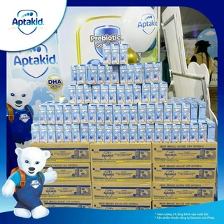 (Vui lòng chỉ đặt đơn 9 lốc) 1 lốc 3 hộp sữa nước công thức Aptakid 180ml hương Milk dành cho bé yêu