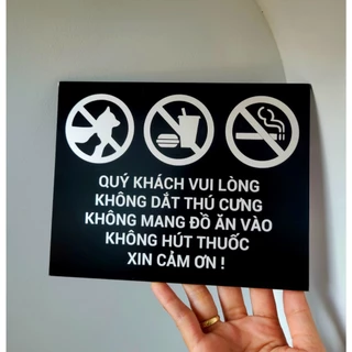 BẢNG NỘI QUY TỔNG HỢP CHO QUÁN CÀ PHÊ, NHÀ HÀNG