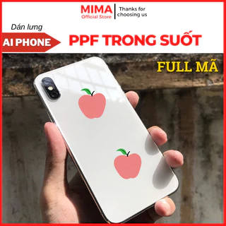 Miếng dán lưng mặt sau, skin ppf iphone 15 14 13 12 11 Pro Promax X XS XSMax XR 7Plus 8Plus 7 8