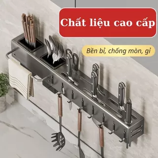 Giá Treo Đồ Nhà Bếp, Giá Cài Dao, Kéo, Đồ Dùng Nhà Bếp Đa Năng Bằng Inox Không Gỉ,Tặng keo dán cường lực