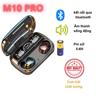 Tai Nghe Bluetooth M10 Plus Pro Âm Thanh Hay Chống Nước Chống Ồn Tăng Giảm Âm Lượng Pin 3500mAh Thời Gian Sử Dùng 6H