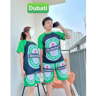 Đồ bộ in nhiệt quần áo bóng đá bia mùa hè nam nữ unisex chất vải mềm mại thoáng mát - Dubati Fashion