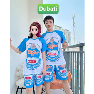 Đồ bộ in nhiệt quần áo bóng đá bia mùa hè nam nữ unisex phong cách chuẩn men - Dubati Fashion