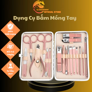 Dụng Cụ Bấm Móng Tay 16 Món, Cắt Bấm Dũa Móng Tay Móng Chân- Sét Dụng Cụ Làm Móng 16 Chi Tiết Cao Cấp(Cherry Store)