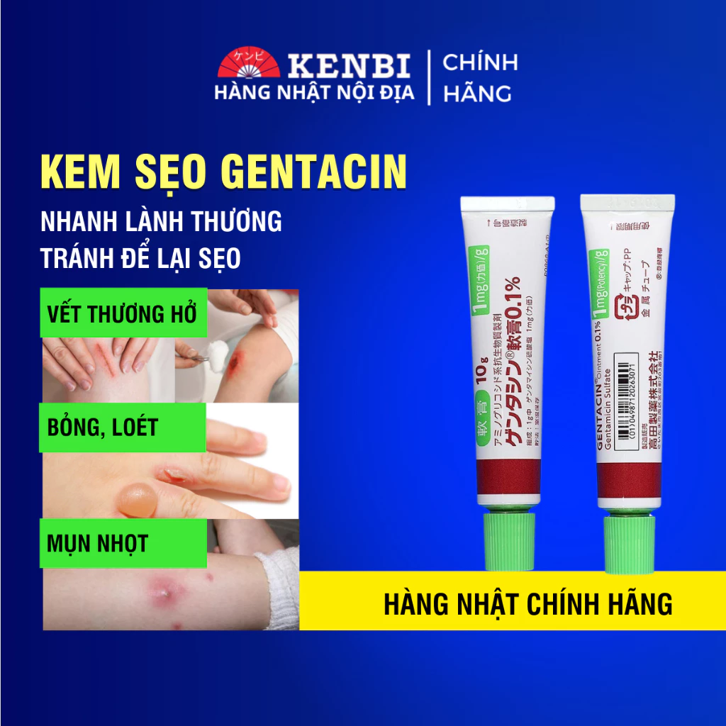 Kem sẹo Gentacin Japan 10g hàng Nhật nội địa - Chính hãng