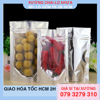 [ 1kg ] Túi zip 1 mặt bạc đựng thực phẩm ( hàng đẹp)