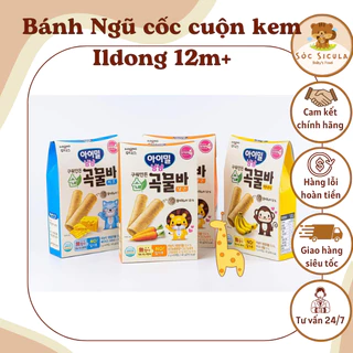 Sóc Sicula - Bánh quế cuộn ngũ cốc IDong Hàn Quốc cho bé ăn dặm 40g cho bé từ 9m+