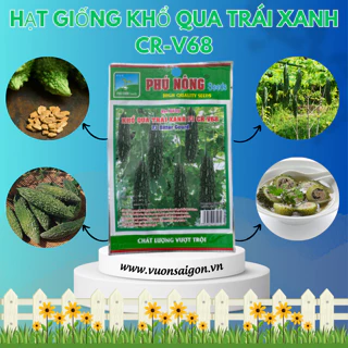 Hạt Giống Khổ Qua Trái Xanh Phú Nông (Vườn Sài Gòn - Vuon Sai Gon) hạt giống chắc khỏe tỉ lệ nẩy mầm 98%