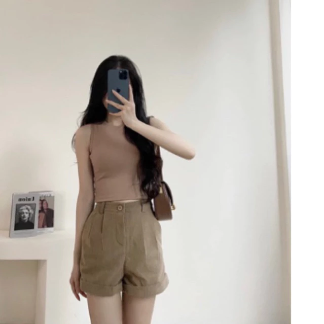 Áo ba lỗ, áo hai dây croptop chất thun gân tôn dáng