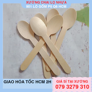 Combo 10 muỗng gỗ cao cấp 16cm