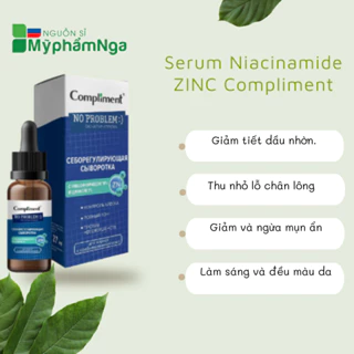 Serum Niacinamide & ZinC Compliment Tinh Chất Dưỡng Cấp Ẩm Trắng Da Giảm Mụn Mờ Thâm