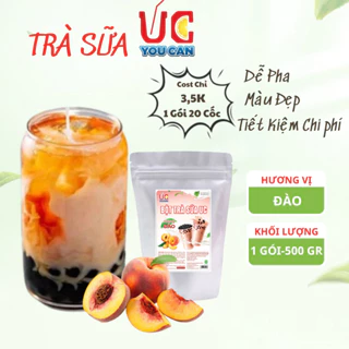 Trà Sữa Đào, Trà Sữa UC Đậm Vị, Thơm Ngon, Nước Uống Giải Khát, Dễ Pha, Đủ Vị (1 gói 500gr)