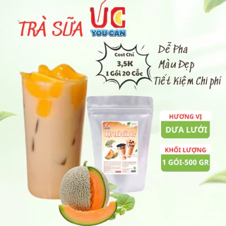 Trà Sữa vị Dưa Lưới, Trà Sữa UC Đậm Vị, Thơm Ngon, Nước Uống Giải Khát, Dễ Pha, Đủ Vị (1 gói 500gr)