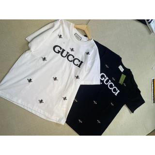 Áo thun tee Gucci GC ong thêu nam nữ chất liệu cotton 100% cao cấp mát mẻ oversize hottrend