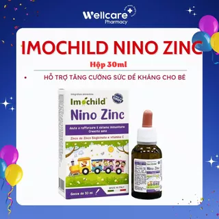 Imochild Nino Zinc [Chính hãng] - Hộp 30ml Bổ sung Kẽm và Vitamin hỗ trợ tăng cường sức đề kháng cho bé