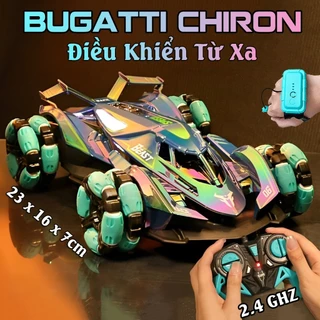 Xe Ô TÔ Điều Khiển Từ Xa RC 2.4GHZ Bugatti Chiron V12 Cảm Biến Cử Chỉ Xoay 360° Chất Liệu Nhựa Cao Cấp Sử Dụng Pin Sạc