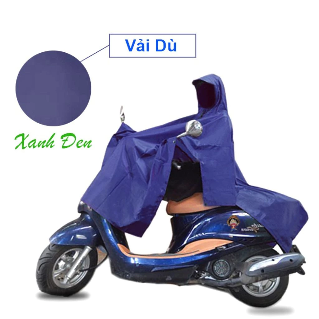 Áo Mưa sẻ 2 tà Ánh Dương vải dù vân da cá dáng 2 in 1